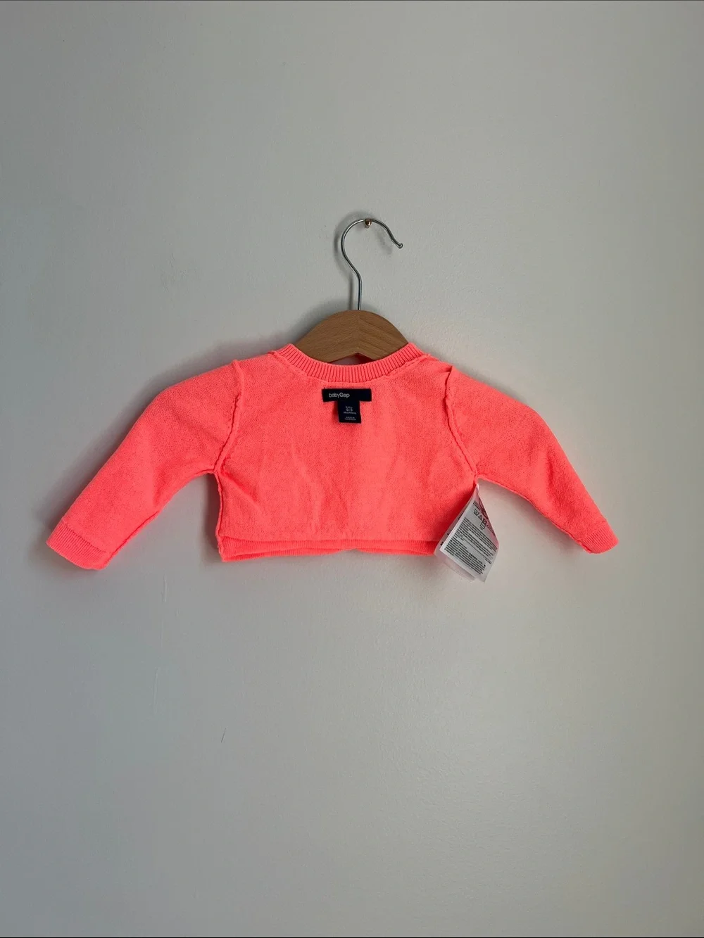 GAP | Baby Neon Coral Knit Cardigan Jacket Size 0-3 Months